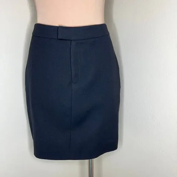 Vtg Ralph Lauren Skirt Suit 8 Womens Black Wool Skirt & Jacket Career Work 90s - Picture 4 of 11